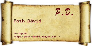 Poth Dávid névjegykártya